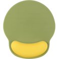 thumbnail image 1 of shiyou-Fashionable and Personalized Gel Ergonomic Mouse Pad for Office Desk Accessories - Non-Slip Bottom - Comfortable for Gaming, Computer, and Laptop - Small Mouse Mat (Blocking Green&Yellow), 1 of 4
