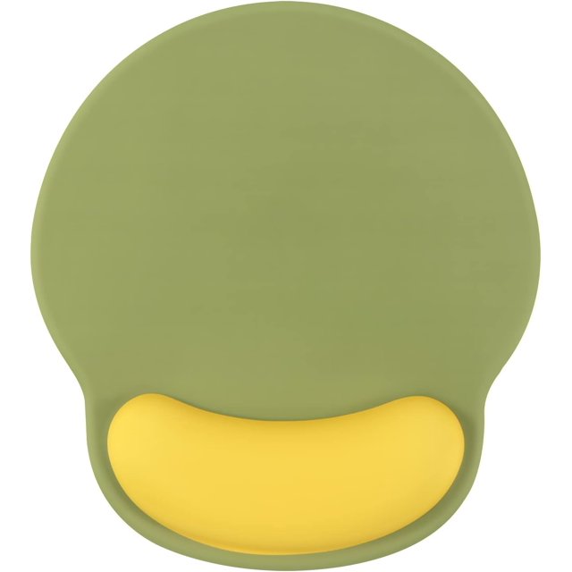 shiyou-Fashionable and Personalized Gel Ergonomic Mouse Pad for Office Desk Accessories - Non-Slip Bottom - Comfortable for Gaming, Computer, and Laptop - Small Mouse Mat (Blocking Green&Yellow)