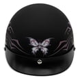 thumbnail image 3 of Medio casco de moto VCAN Cruiser Intrincate Butterfly negro, 3 of 6