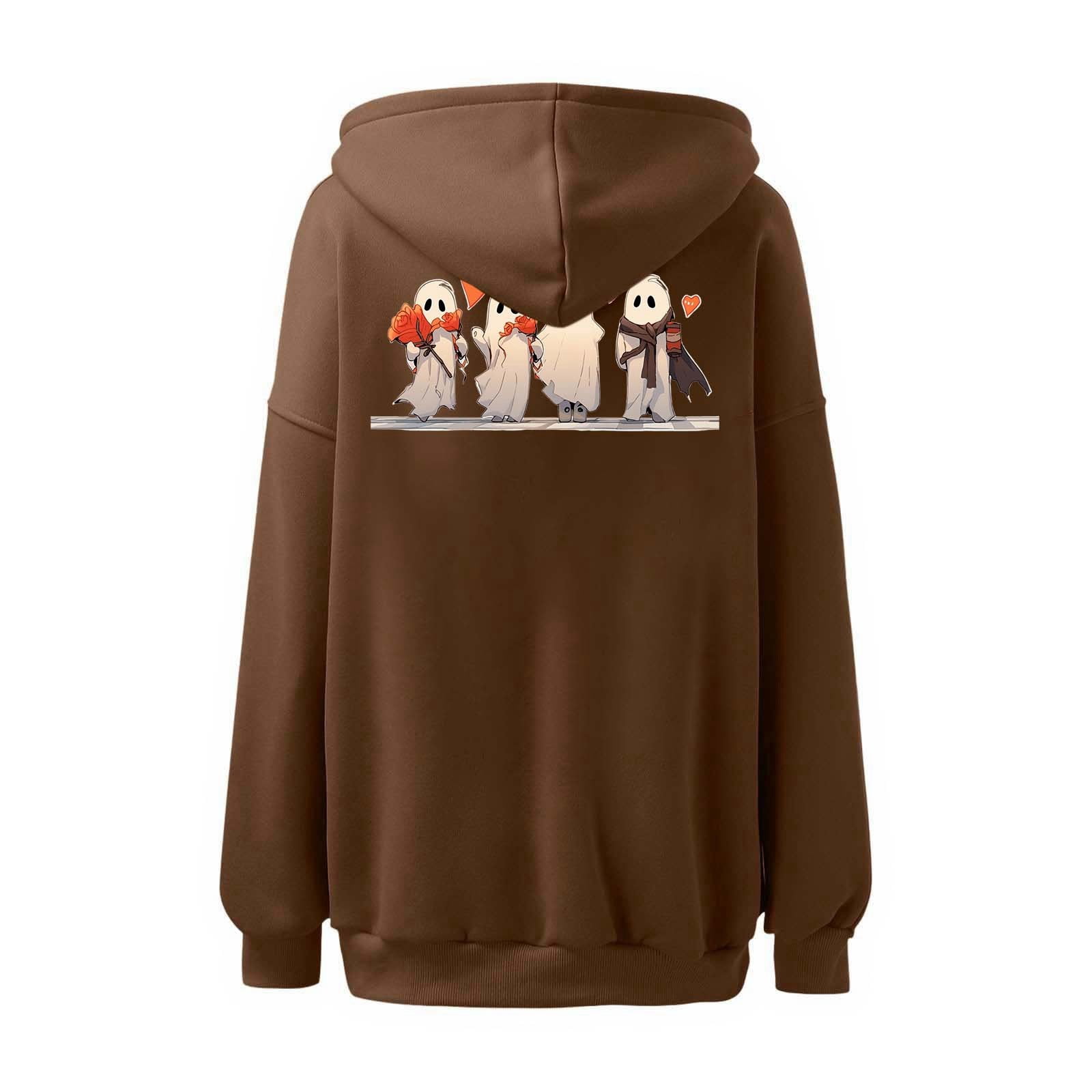 And Winter Fashion Printed Women's Hooded Sweatshirt Without Pockets Womens Sports Hoodie Color Sweatshirt for Women Women's Hooded Sweatshirt Sweat Shirts Women Women's Sweatshirts Large Hooded