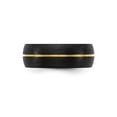 thumbnail image 4 of Gem & Harmony Mens Black Ceramic Scratched Wedding Band Ring (8.0mm) for Men, 4 of 6