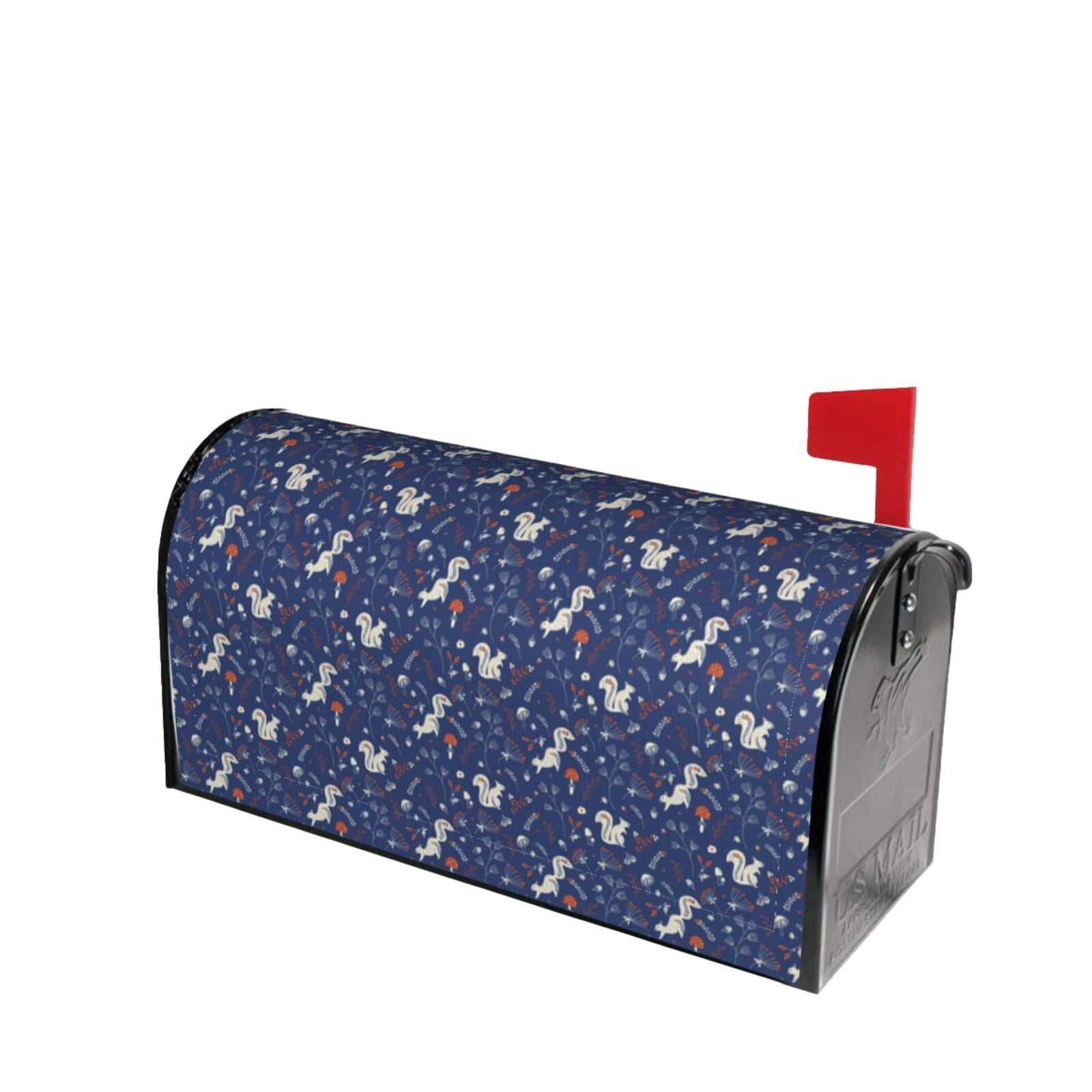Xecao Squirrel Flower for Mailbox Cover with Magnetic Strips, Waterproof and Sunscreen, Adds a Decorative Touch to Your Garden Yard.