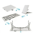 thumbnail image 6 of 6ft Plastic folding table, Small foldable table, Lightweight party table For outdoor, Portable tables folding, white 71in×27.5in×29in, 6 of 6