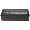 thumbnail image 4 of Caja De Reloj Caja De Reloj Caja De Reloj De Cuero De PU Con 6 Ranuras Organizador De Joyas Caja De Reloj De Almacenamiento Para Hombres Y Mujeres, 4 of 7