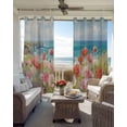 thumbnail image 6 of Pink Spring Floral Kitchen Curtains Modern Abstract Art Oil Painting Flowers Cafe Short Curtains for Bathroom Blackout Window Curtain Small Window Treatment Drapes for Bedroom Living Room 52"x45"x2, 6 of 9