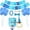 Deluxe Blue Edition#002, variant on Pet Birthday Party Set Dog Hat Bandana Bow Tie with Numbers for Small Medium Dogs Cats Rabbits Festive Celebration Accessories (J)