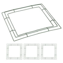 HOMEMAXS 4pcs Metal Wreath Frame Square Floral Hoop for DIY Floral Arrangements Iron Garland Frame for Holiday Decorations Weddings and Parties Home Decor