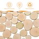 thumbnail image 2 of 100 piezas de 1.5-3-3cm Discos de rodajas de madera para manualidades de bricolaje centros de mesa de bodas, 2 of 7