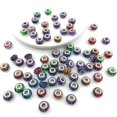 thumbnail image 1 of Mezcla de 50 piezas de cuentas de colores con agujeros grandes, estilo moderno, muchos estilos para elegir, accesorios básicos para pulseras de hueso de serpiente con abalorios (cuentas impresas), 1 of 3