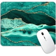 thumbnail image 1 of Green Marble Mouse Pad, Modern Waterproof Anti Slip Rubber Base Gaming Mousepad for Computer Laptop, Gold Agate Mouse Pad with Design for Women Working, 9.5x7.9 Inch, Green Agate, 1 of 5