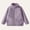 Purple, variant on LOINRODI Girls Color Block Zip Up Fleece Jacket Stand Collar Pocket Warm Zip Up Breathable Outerwear for Kids Brown 6-7 Years