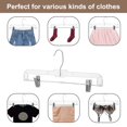 thumbnail image 2 of Pant & Skirt Hanger  14 Inch Pants Hangers with Clip 12 Pack Clear, 2 of 10