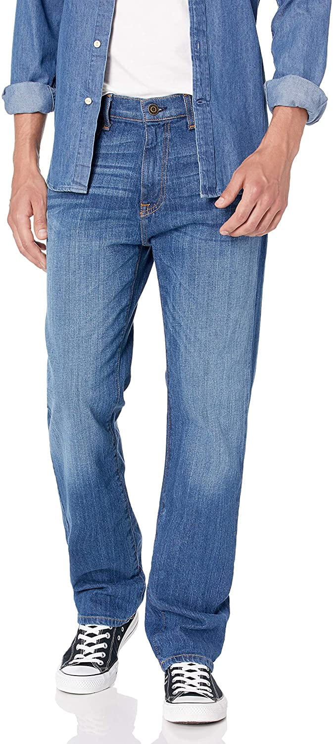 Tommy Hilfiger Men's THD Relaxed Fit Jeans, Medium Wash, 32Wx34L