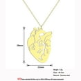 thumbnail image 4 of Anatomical Heart Stainless Steel Necklace Pendant - Biology Gift Valentine's Day, 4 of 4
