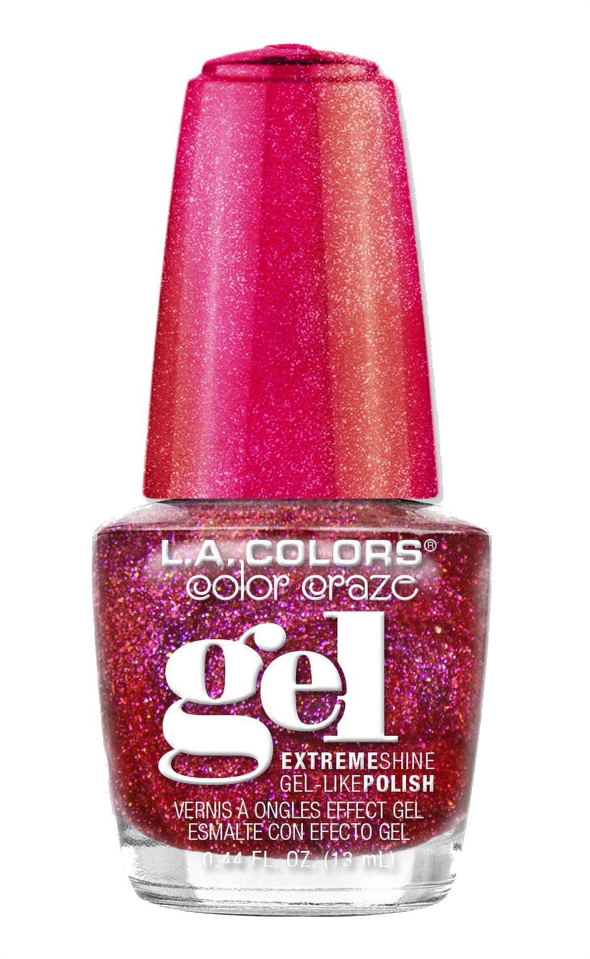 (3 pack) L.A. COLORS Gel-like Nail Polish, Passion Play, 0.44 fl oz