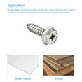 thumbnail image 3 of Uxcell M4 x 16mm 304 Stainless Steel Phillips Hex Washer Self Tapping Screws 25 Pack, 3 of 4