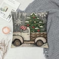 thumbnail image 2 of PHYHOO Christmas Stripes Gray Throw Pillow Covers, Winter Holiday Cushion Case Decoration for Sofa Couch, 2 of 5