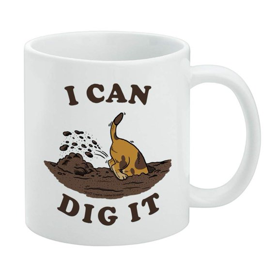 I Can Dig It Dog Funny Humor White Mug