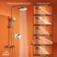 thumbnail image 4 of Casainc 3-Way Thermostatic rain shower faucet with Handheld Shower Wall Exposed Install,Brushed Nickle, 4 of 8