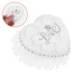 thumbnail image 3 of EeaseMX Caja de anillo blanco romántico Caja de encaje Forma de corazón Almohada Caja de anillo de boda decorativo, 3 of 8