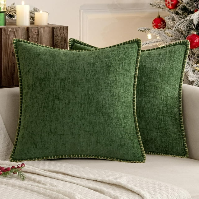 Funda de almohada decorativa MIULEE, 41 x 41 cm, felpilla suave, juego de 2