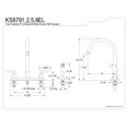 thumbnail image 2 of Kingston Brass KS8798EL Elinvar 8-Inch Centerset Kitchen Faucet, Brushed Nickel, 2 of 2