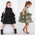 thumbnail image 2 of Little Princess Girl High Neck Sleeveless Ruffle Bubble Party Dress (Green, 120/6), 2 of 3