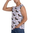 thumbnail image 3 of Daiia Dachshund Dog Printed Men's Tank Tops,Casual Soft Sleeveless Gym Muscle Shirts Bodybuilding Tee-Small, 3 of 8