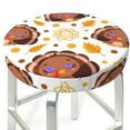 thumbnail image 3 of Fotbe Fall Turkey Stool Covers Round,Waterproof Round Bar Stool Covers Bar Chair Covers Washable Stool Cushion Slipcover for 12-14 Inch Chair-14 inch, 3 of 7
