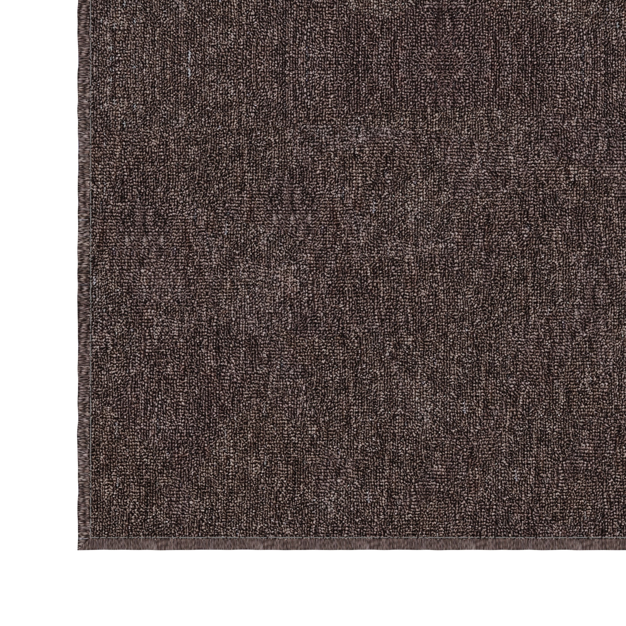 Ottomanson Non-Slip Area Rug for Living Room 6'6" x 10' Stain-Resistant Low Pile Floor Carpet, Brown