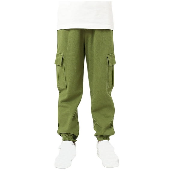 Toddler Leggings Baby Boy Pants Full Length Pants Spring Children Pants Men Work Pants Children Pocket Guard Pants Casual Outwear Pants Green 8 Years