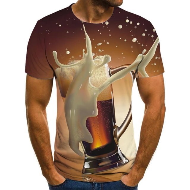 Nuevo Camiseta con estampado 3D, camisetas Unisex de manga corta con cuello redondo, camisetas de Oktoberfest, disfraces para uso diario