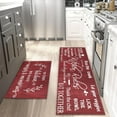 thumbnail image 6 of Red Farmhouse Kitchen Rug Sets of 2 Piece Non Slip Kitchen Rugs and Mats Washable Kitchen Mats for Kitchen Floor Mat Carpet Runner Rugs for Hallway Laundry Decor 17”x30“+17'' X 47'', 6 of 7