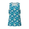thumbnail image 4 of Easygdp Daisies Flowers Men's Tank Top, Sleeveless Muscle T Shirts, Breathable, Quick-Dry, Loose for Gym, Running, Fitness - Small, 4 of 9