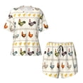 thumbnail image 4 of Lsque Funny Chicken Women's Short-Sleeved Pajama Set - 2 Piece Soft and Lightweight Sleepwear Set-XX-Large, 4 of 9