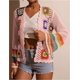 thumbnail image 3 of Cárdigans florales de ganchillo for mujer, cárdigan bohemio con abertura frontal, suéter, Tops de manga larga, moda Primavera Verano, 3 of 7