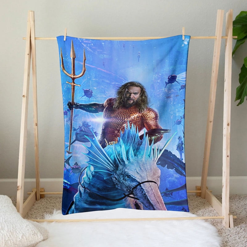 Aquaman Anti Pilling Flannel Blanket Gifts for Fans Lover Girls Boys Women Present Hoodie Him Bed 40"x50"