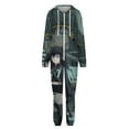thumbnail image 4 of Demon Slayer Muichiro Tokito Unisex Onesie Pajamas Zipper Jumpsuit Hooded One Piece Sleepwear for Family Mens Womens, 4 of 8