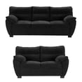thumbnail image 1 of Sala 3-2 TRINITY Monza 2 Piezas (Sofá, Love Seat) Negro Para Sala, 1 of 8
