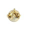 thumbnail image 4 of 14k yellow gold hollow 3D classic boxing gloves charm pendant fine jewelry 1.9g, 4 of 12