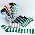 thumbnail image 4 of Xinhuaya Womens Girls Over Knee Long Socks Striped Thigh High Sock Halloween Cosplay Stocking, 4 of 6