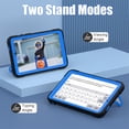 thumbnail image 6 of Kids Case for Samsung Galaxy Tab A9 8.7" 2023 SM-X110 / SM-X115 with Pencil Holder, Lightweight Shockproof Stand Anti-Slip Rugged Silicone PC Case Cover for Boys Girls for Tab A9, Black+Blue, 6 of 8