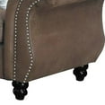 thumbnail image 2 of Rima 93 Inch Modern Sofa Faux Leather Cushions Rolled Armrests Brown, 2 of 5