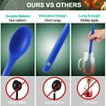 thumbnail image 3 of 4 Pieces Silicone Mixing Spoon Long Multicolored Nonstick Kitchen Spoon Silicone Serving Spoon Heat-resistant Stirring Spoon for Kitchen Cooking Baking Stirring Mixing Tools (Black, Red, Blue, Green), 3 of 7