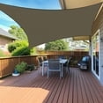 thumbnail image 2 of NAWAY 12'X20'Mocha Rectangular Sun Shade Sail – HDPE 95% UV Block Outdoor Canopy for Patio, Garden, Pool, Breathable & Windproof Shade Cover with D-Rings, 2 of 8