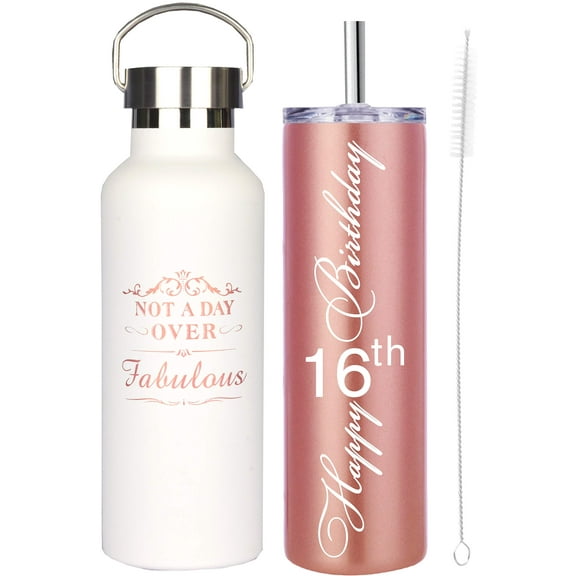 MEANT2TOBE 16th Birthday Gift Set for Girls - Decorations, Tumblers, and More to Make Her Day Extra Special!