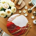 thumbnail image 3 of Round Placemats Set of 4 Gold Red Marble Place Mats Washable Woven Placemat Abstract Marble Circle Braided Table Mat for Kitchen Dining Table Party Home Decor 15 Inch, 3 of 8