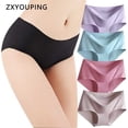 thumbnail image 3 of ZXYOUPING seamless panties ice silk sexy panties low waist ultra-thin breathable underwear women, 3 of 4