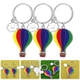 thumbnail image 4 of MOVTOTOP Hot Air Balloon Keychain for Women Men Decorative Metal Keyring Multi Color 3Pcs, 4 of 6