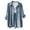 A-Blue312, variant on Women's Crinkled Button Down Shirt Oversized Long Sleeve Collared Button Up Top Lightweight Casual Vacation Shirts